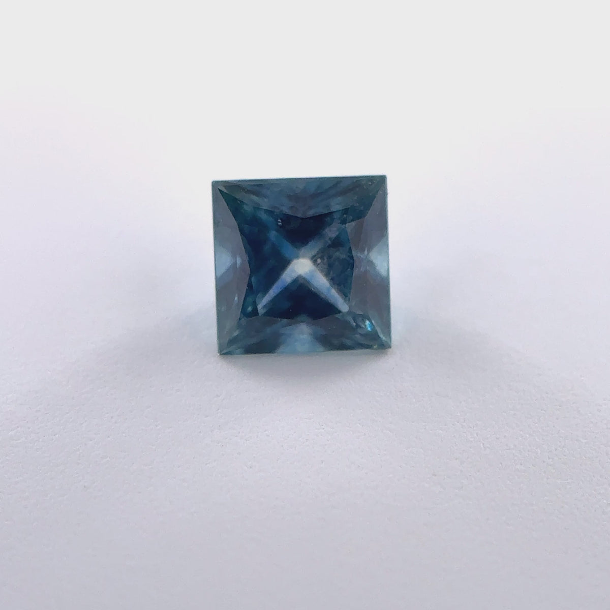 .37ct Blue Princess Cut Montana Sapphire 3.75mm x 3.74mm x 2.43mm