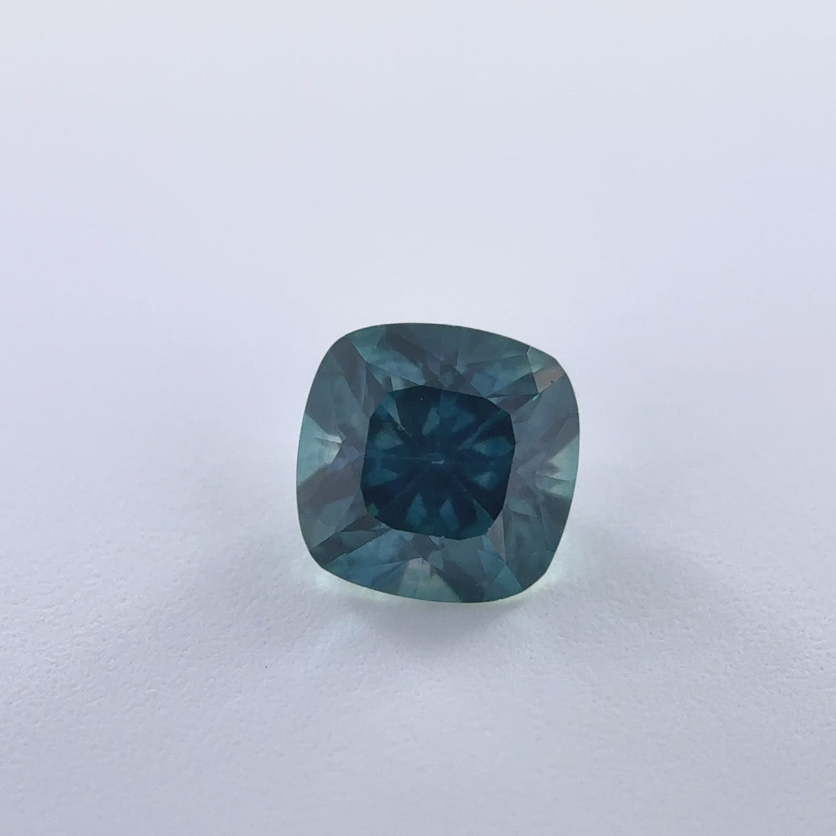 .35ct Teal Cushion Cut Montana Sapphire 4.07mm x 4.02mm x 2.67mm