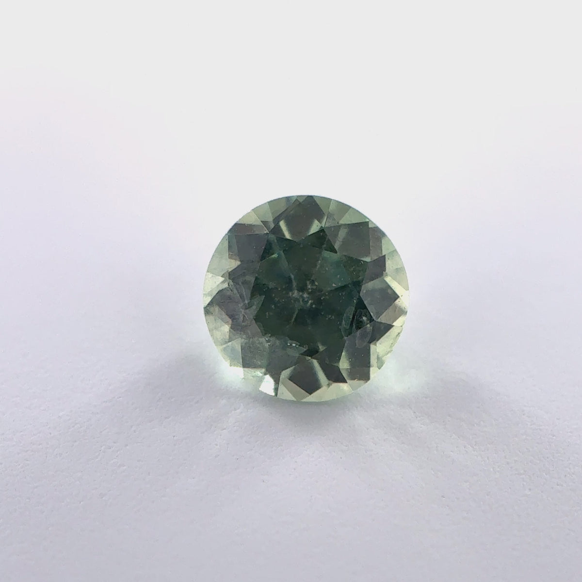 .43ct Green Round Cut Montana Sapphire 4.5mm x 3mm