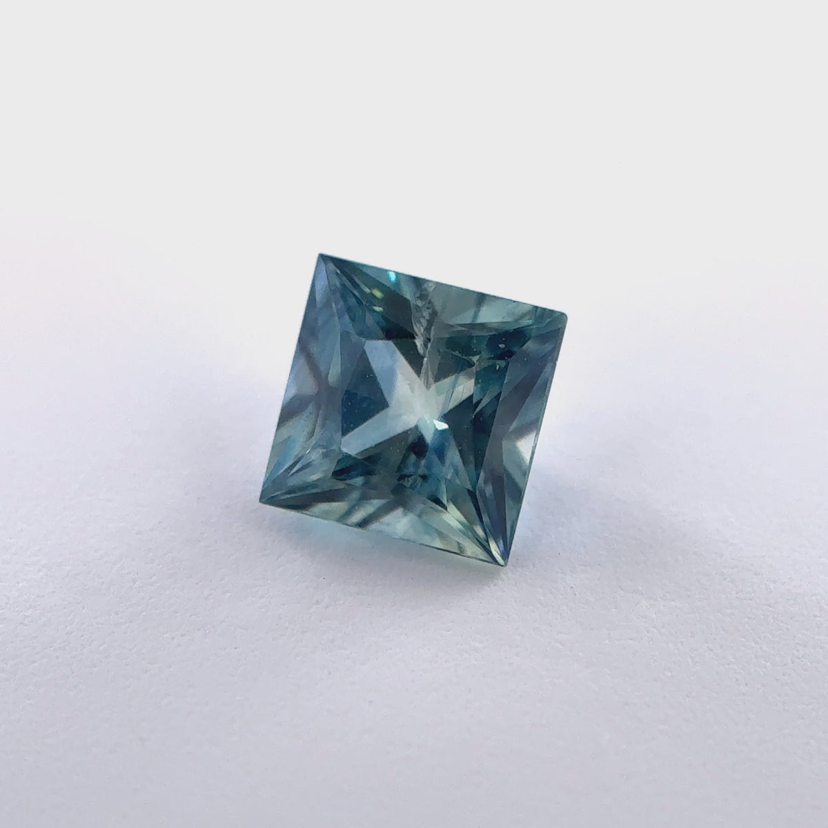 .39ct Teal Princess Cut Montana Sapphire 4.05mm x 2.53mm