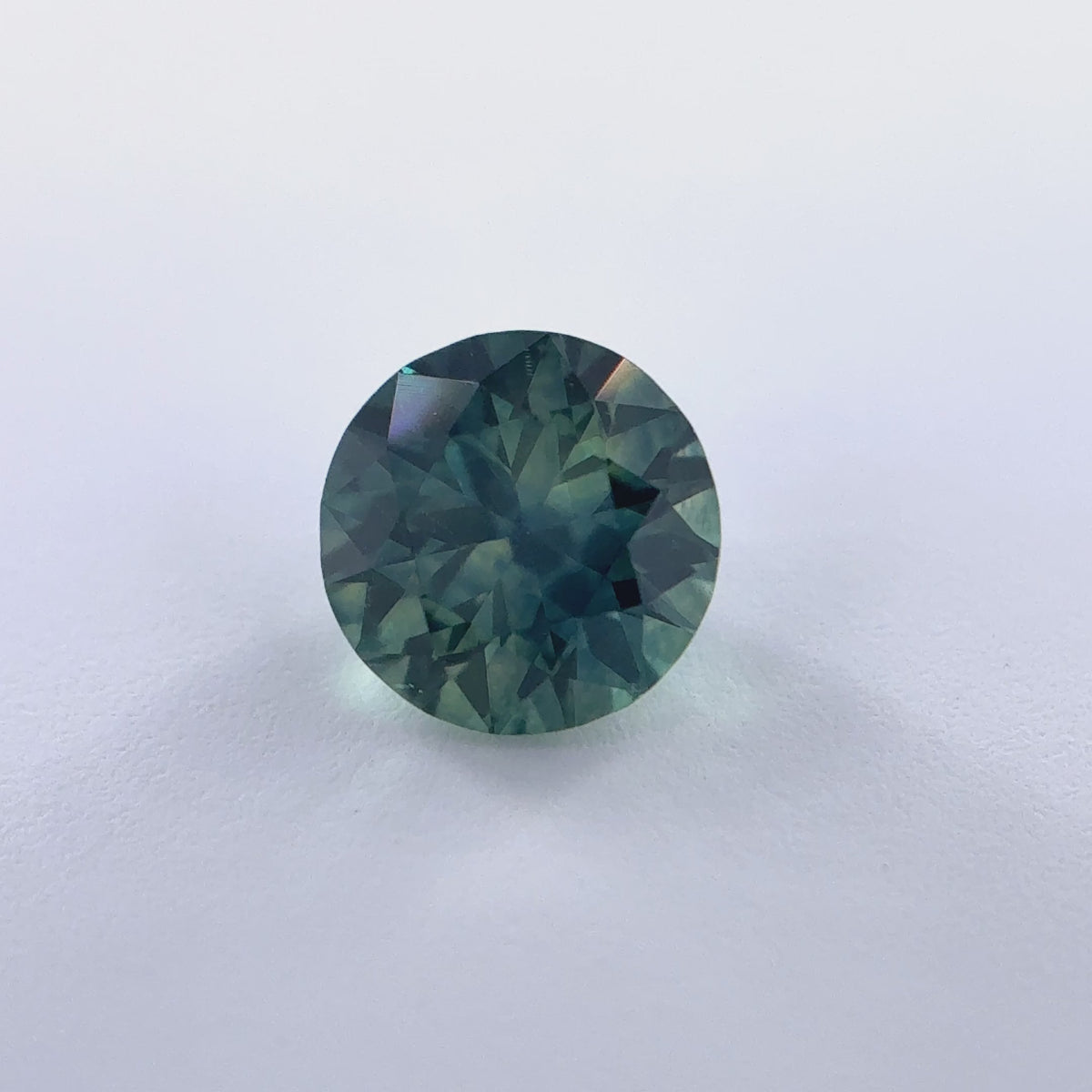 .56ct Teal Round Cut Montana Sapphire 4.81mm x 3.15mm