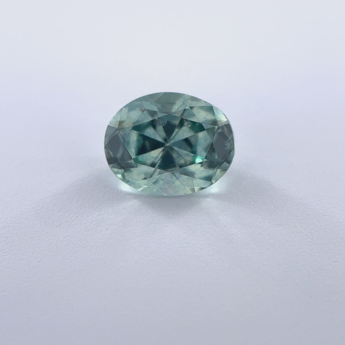 .35ct Green Oval Cut Montana Sapphire 4mm x 2.5mm