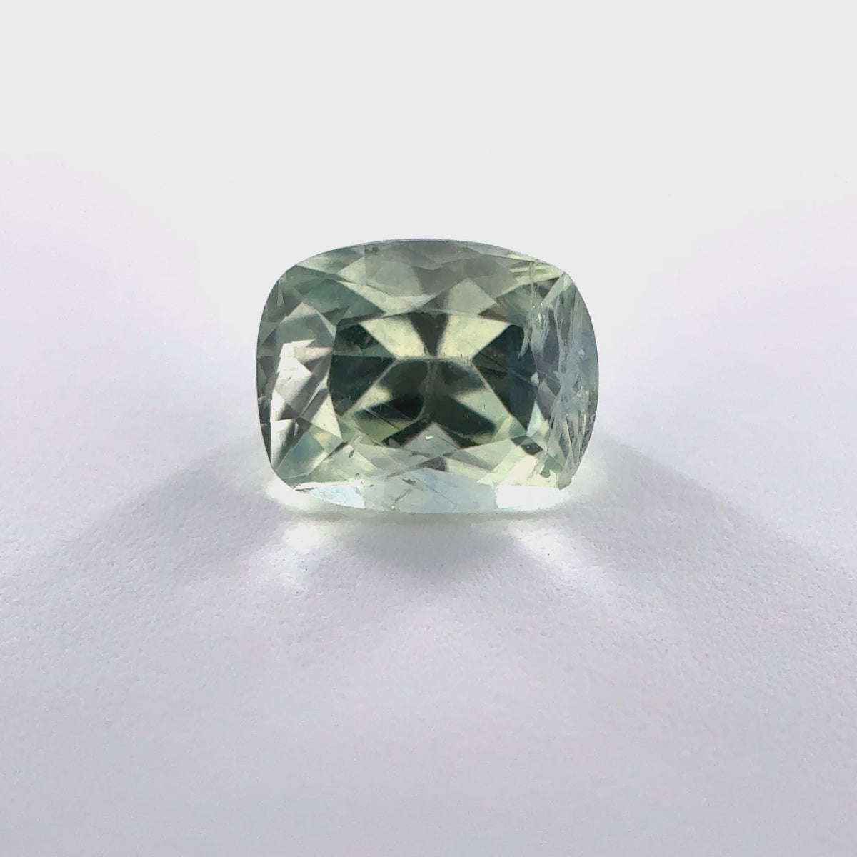 .68ct Green Elongated-Cushion Cut Montana Sapphire 5mm x 4mm x 3.5mm