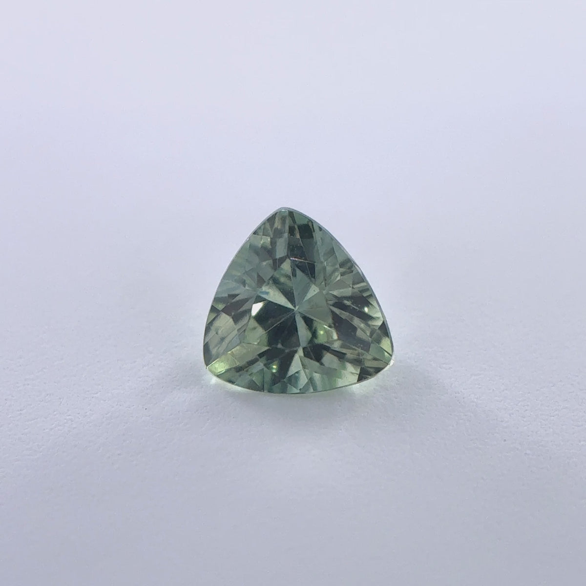 .30ct Green Trillion Cut Montana Sapphire 4mm x 2.5mm