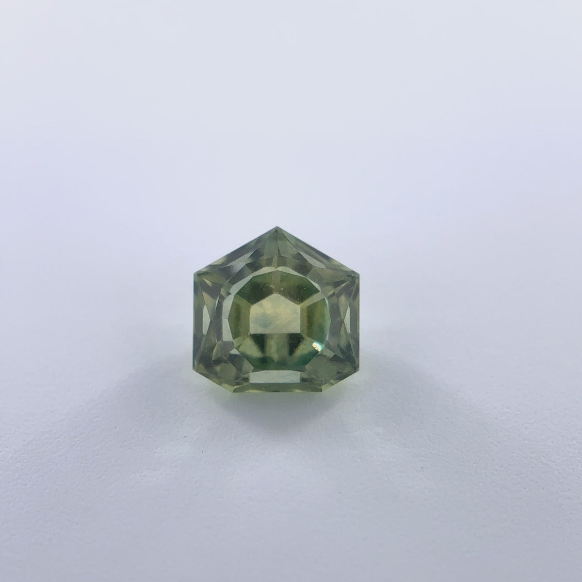 .58ct Green Custom-Pentagon Cut Montana Sapphire 4.43mm x 2.79mm