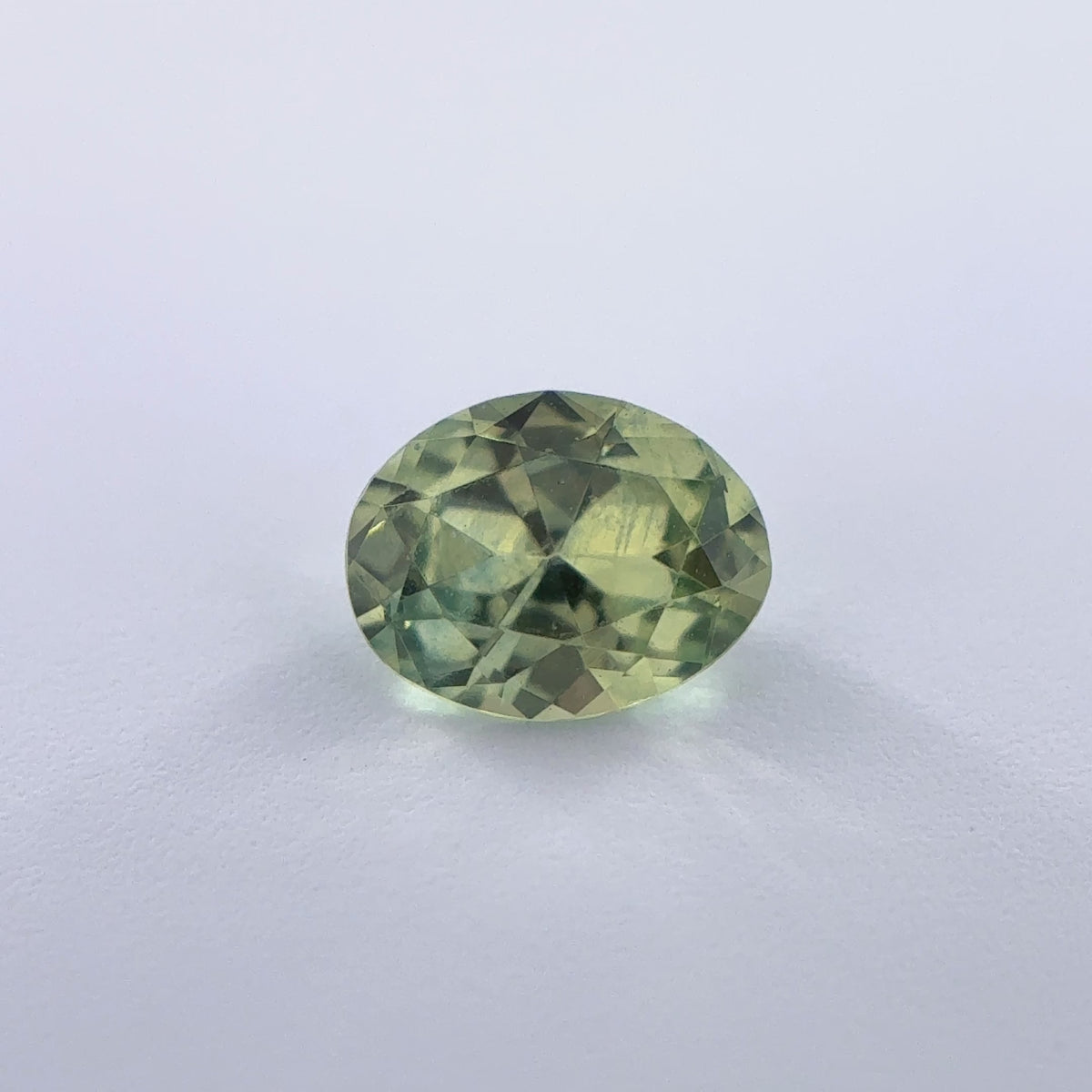 .37ct Green Oval Cut Montana Sapphire 4mm x 3.5mm x 2mm