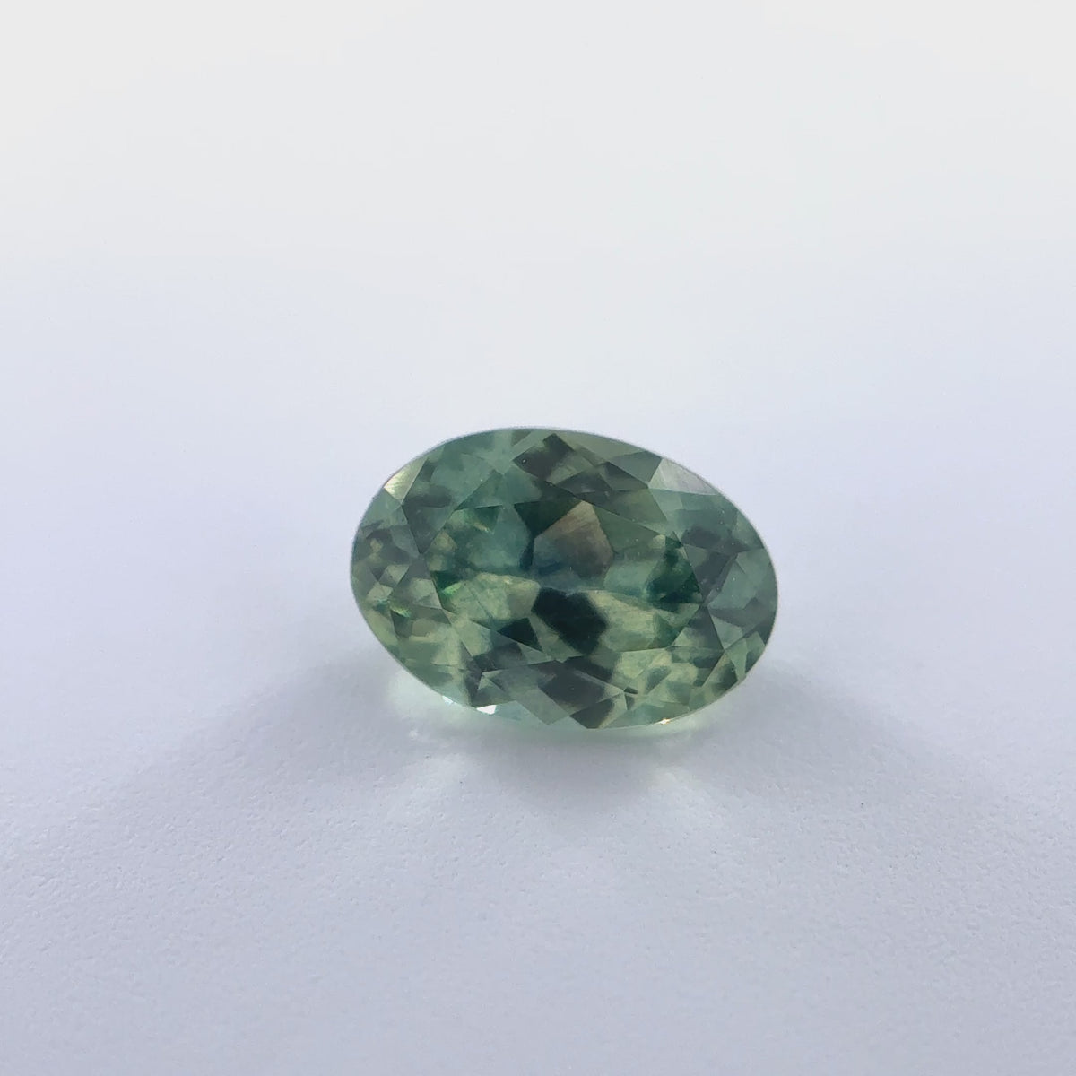 .65ct Green Oval Cut Montana Sapphire 6mm x 4mm x 2.5mm