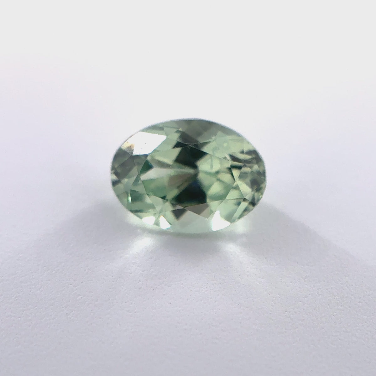 .50ct Green Oval Cut Montana Sapphire 5mm x 3.5mm x 2.5mm