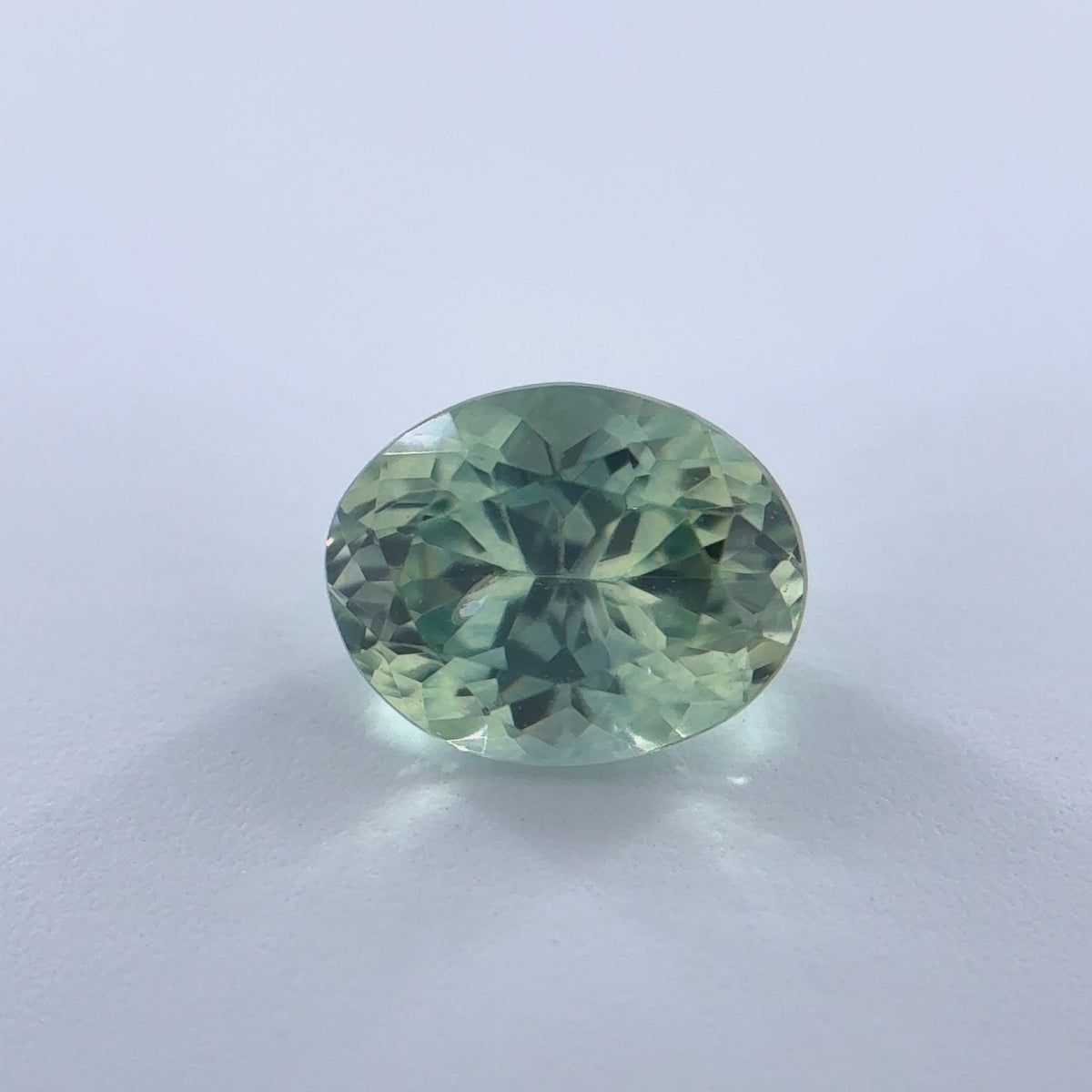 .72ct Green Oval Cut Montana Sapphire 6mm x 5mm x 3mm