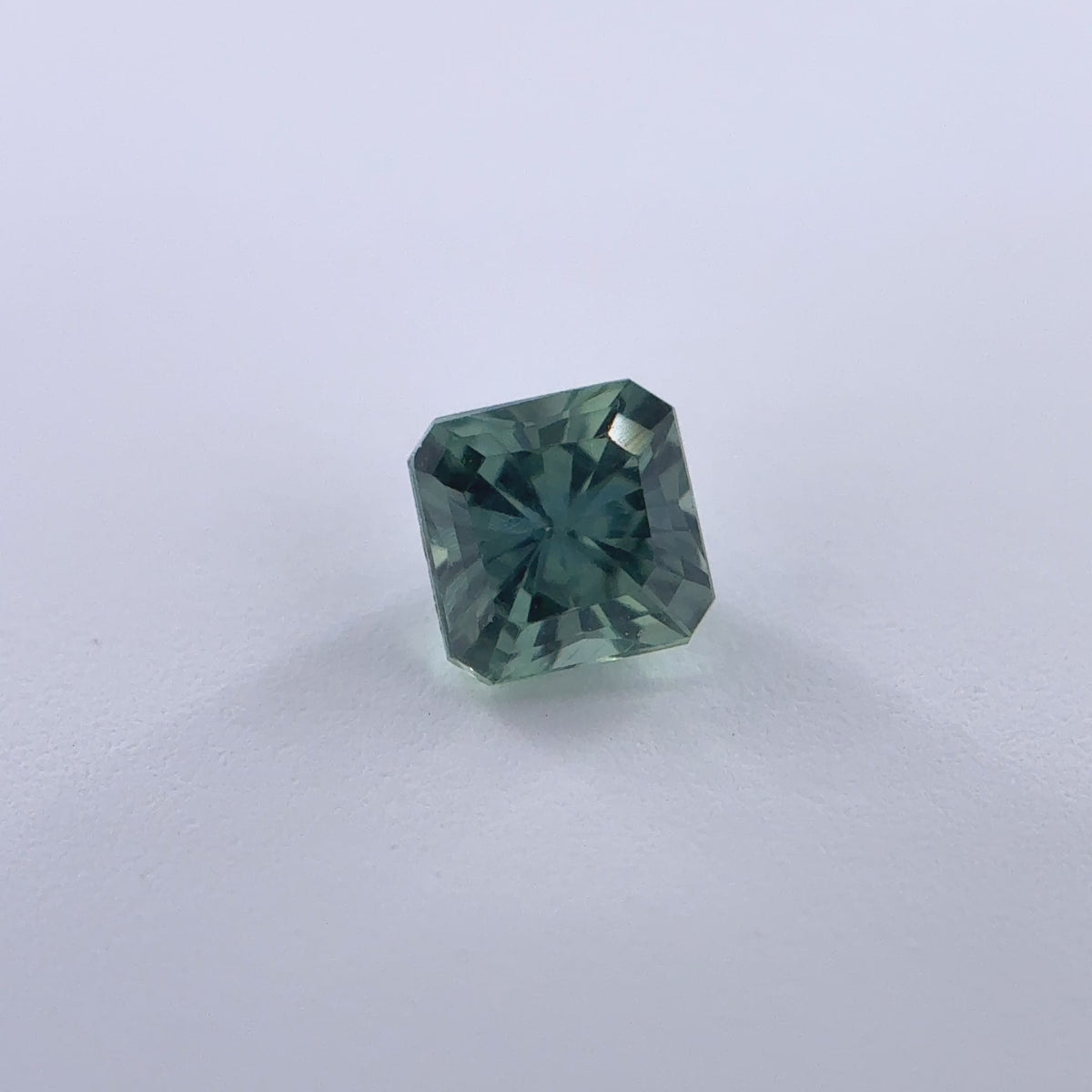 .29ct Green Square Cut Montana Sapphire 3.34mm x 2.53mm