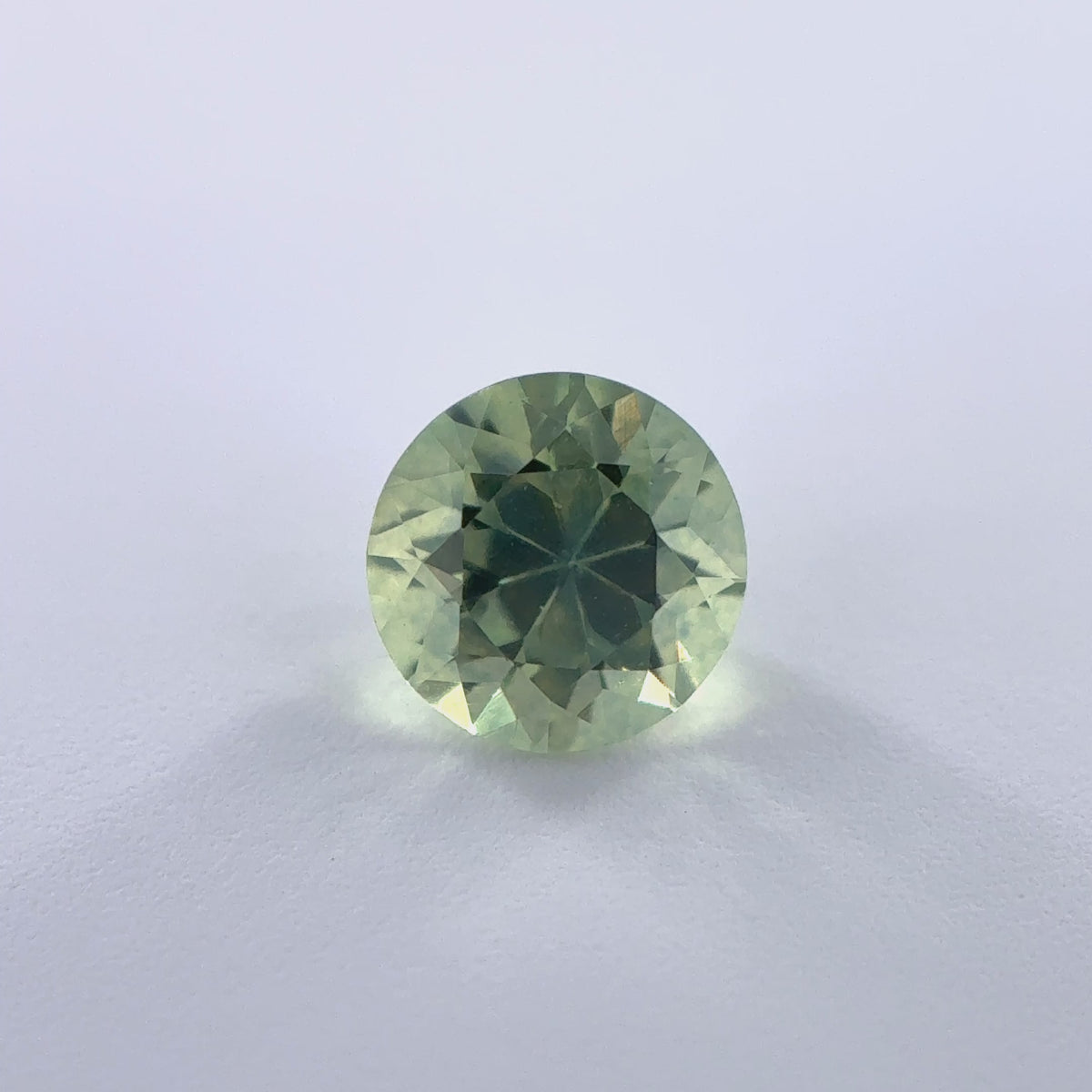 .43ct Green Round Cut Montana Sapphire 4.46mm x 3.13mm