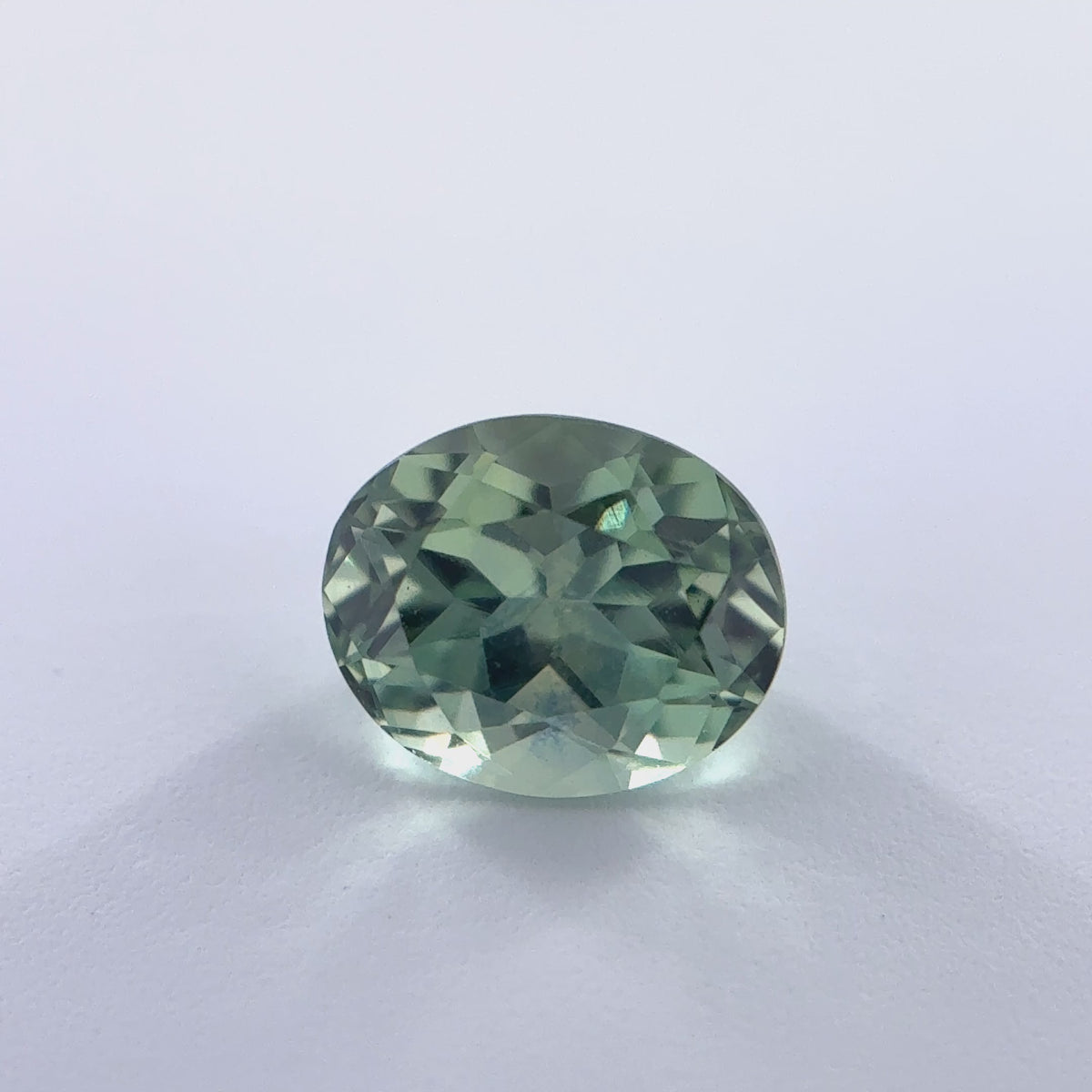 .71ct Green Oval Cut Montana Sapphire 5.5mm x 4.5mm x 3.5mm