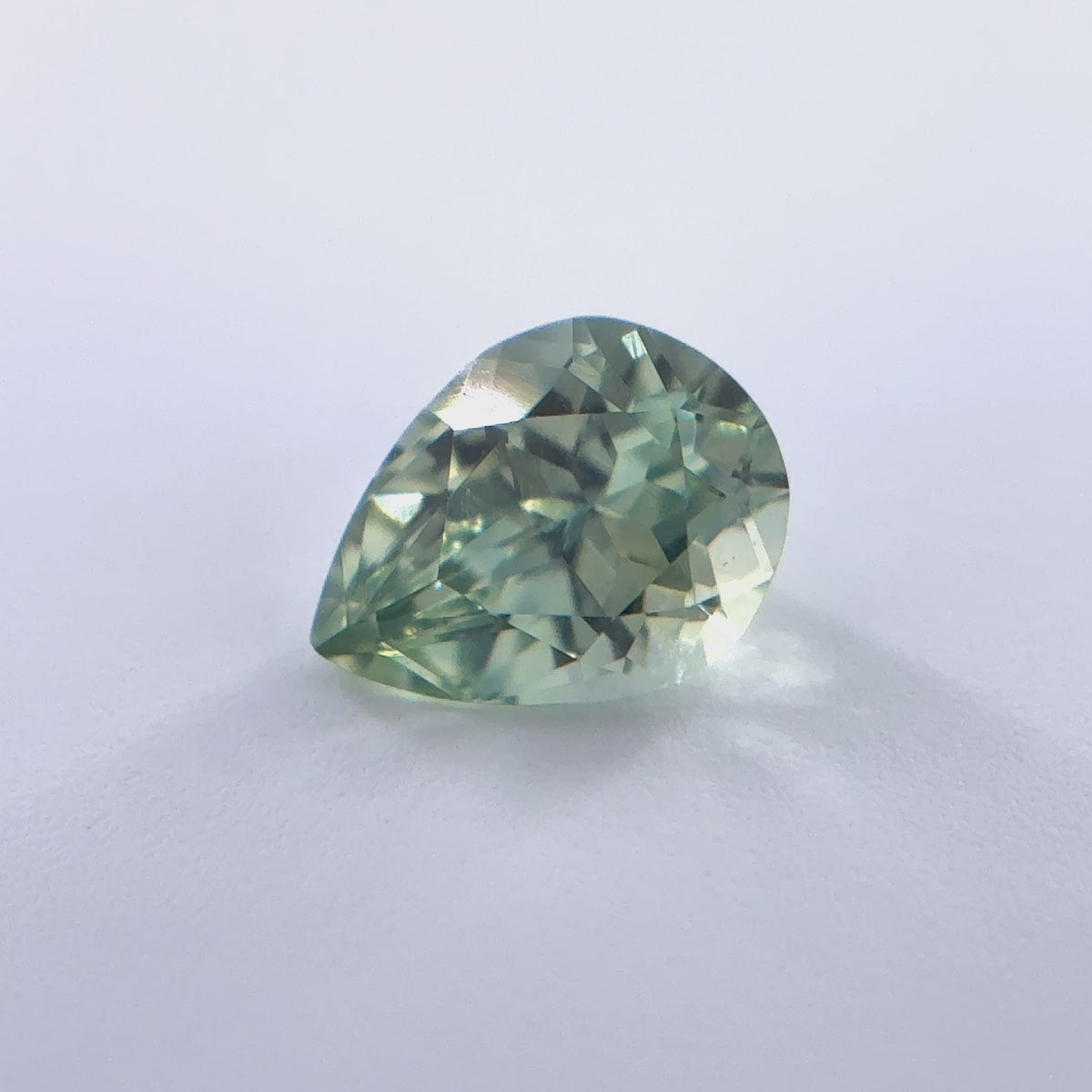 .61ct Green Pear Cut Montana Sapphire 6mm x 4.5mm x 3mm