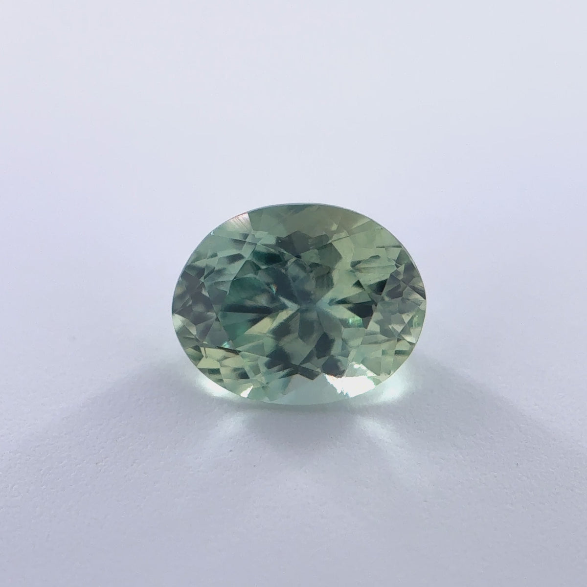 .66ct Green Oval Cut Montana Sapphire 5.5mm x 4.5mm x 3mm
