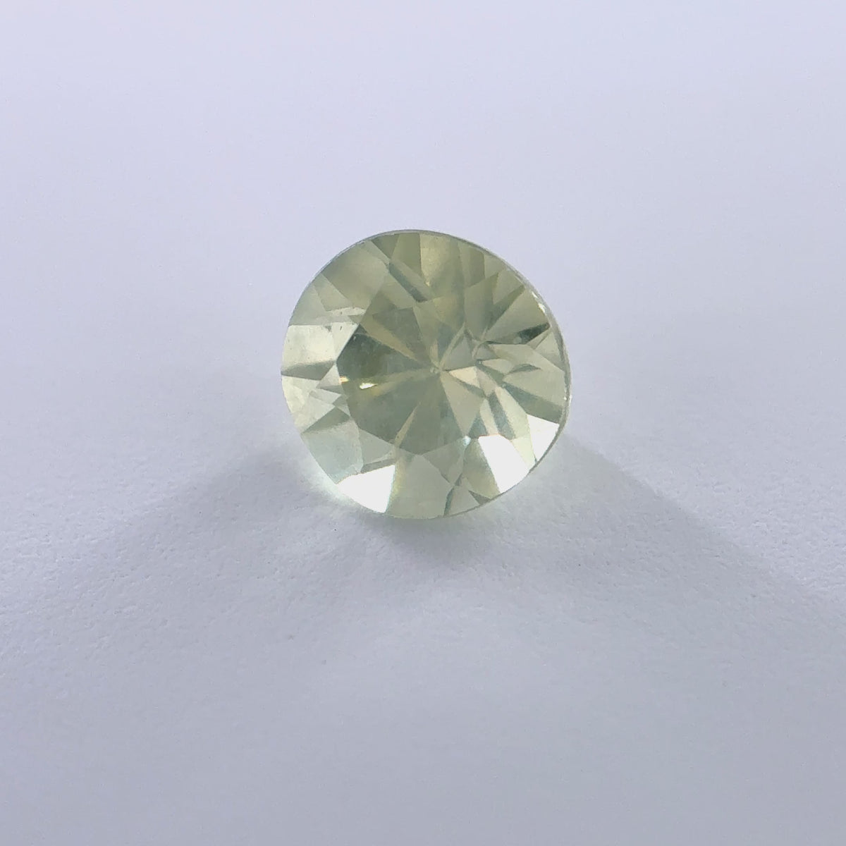 .42ct Yellow Round Cut Montana Sapphire 4.21mm x 3.23mm