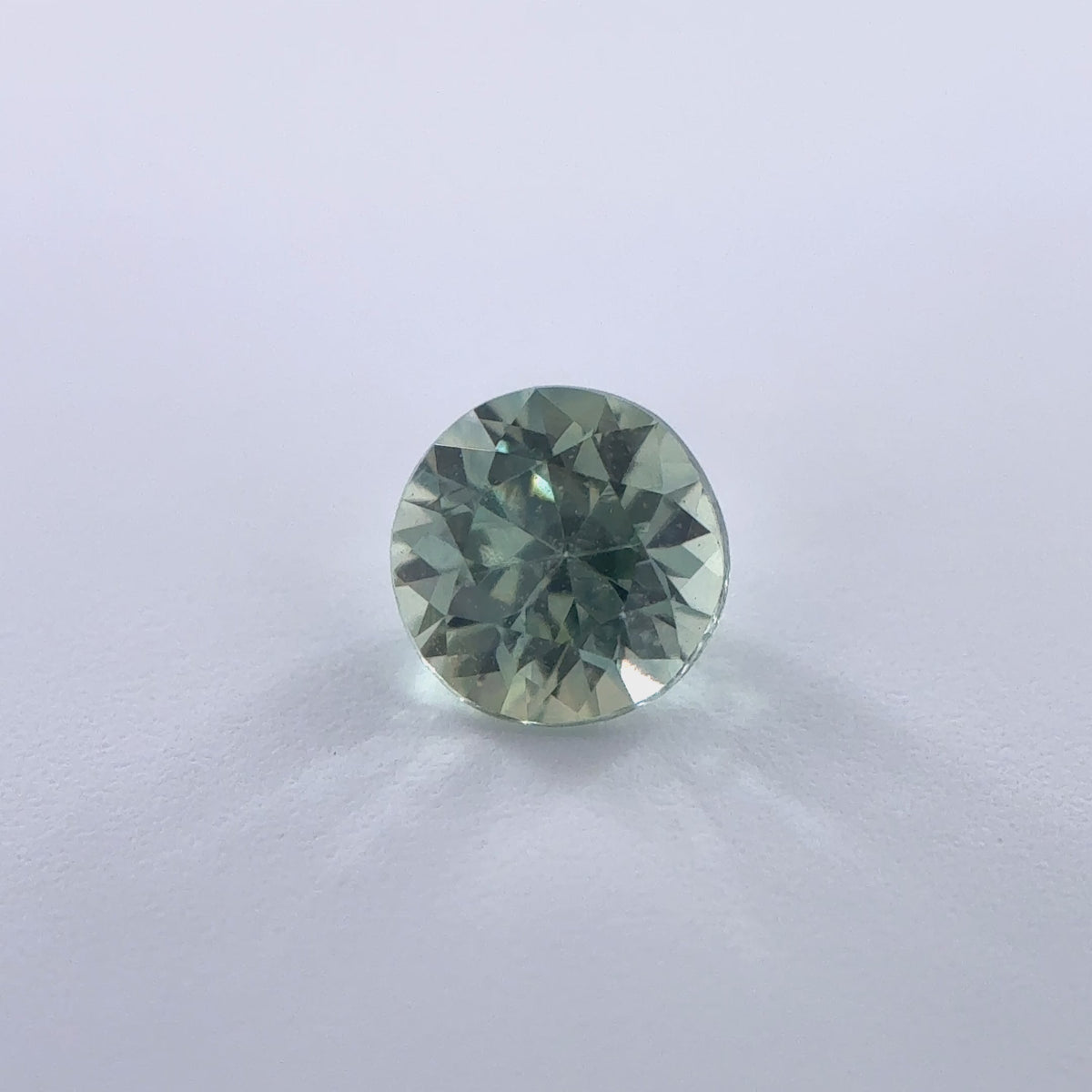 .35ct Green Round Cut Montana Sapphire 4mm x 3mm