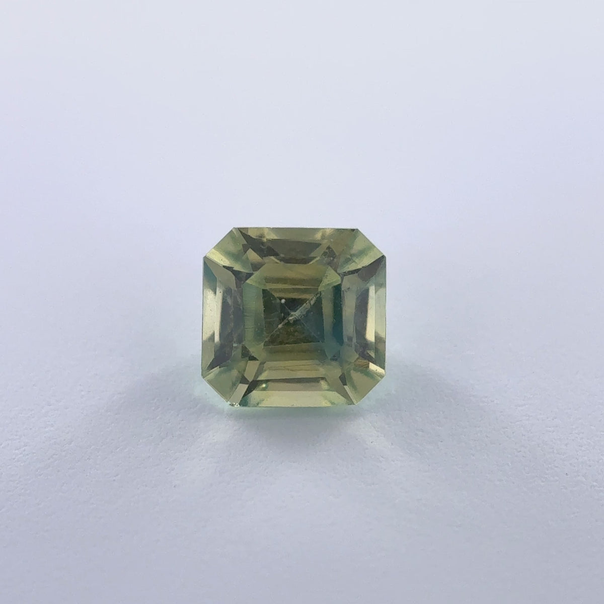 .35ct Green Square-Step Cut Montana Sapphire 3.79mm x 3.7mm x 2.67mm
