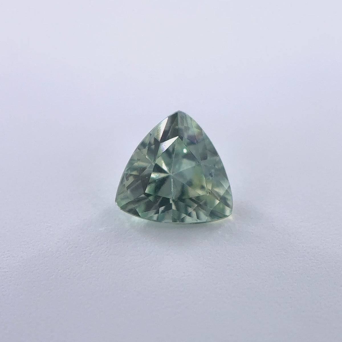 .34ct Green Trillion Cut Montana Sapphire 4mm x 3mm