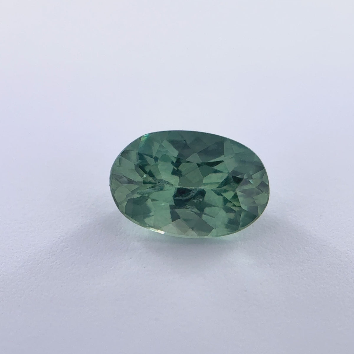 .53ct Green Oval Cut Montana Sapphire 5.94mm x 3.96mm x 2.7mm