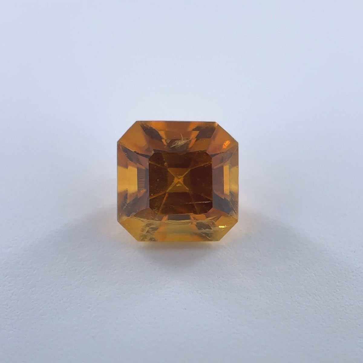 .61ct Orange Square Step-Cut Montana Sapphire 4.43mm x 4.4mm x 3.28mm