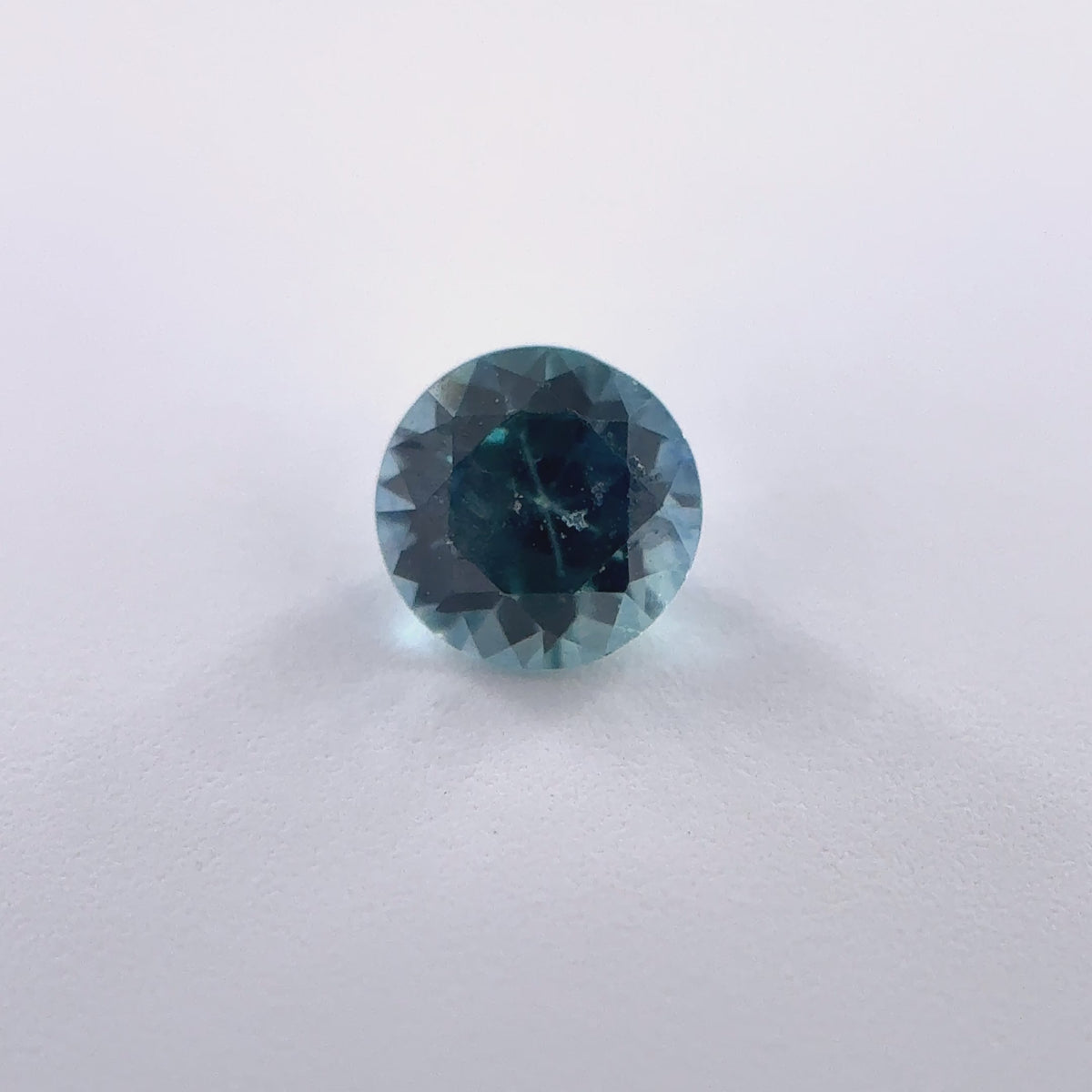 .28ct Teal Round Cut Montana Sapphire 3.88mm x 2.51mm