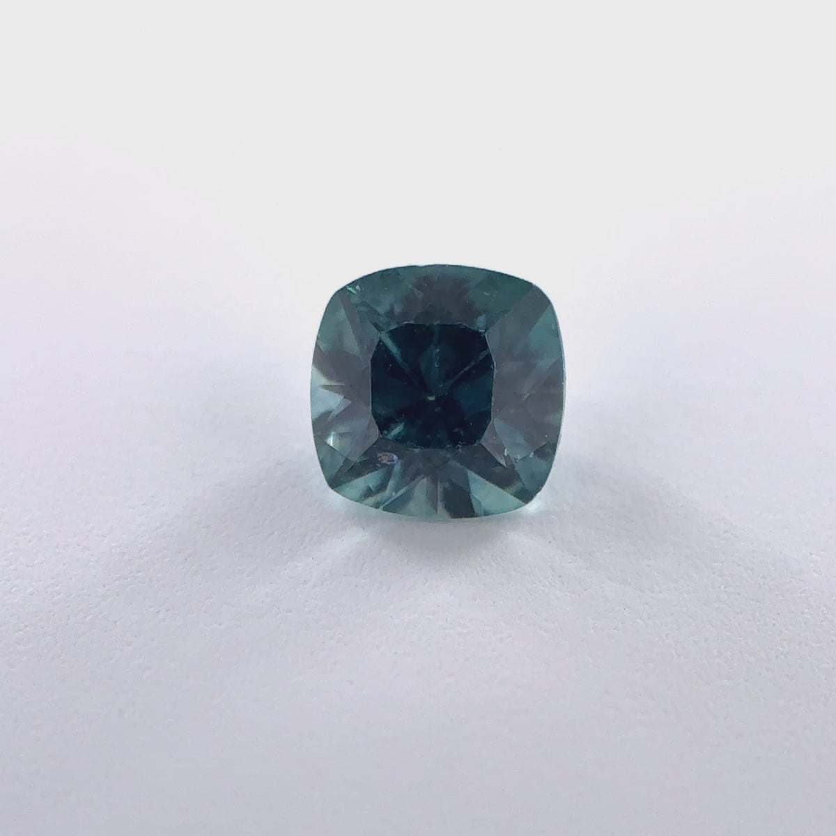 .35ct Teal Cushion Cut Montana Sapphire 3.95mm x 3.92mm x 2.65mm