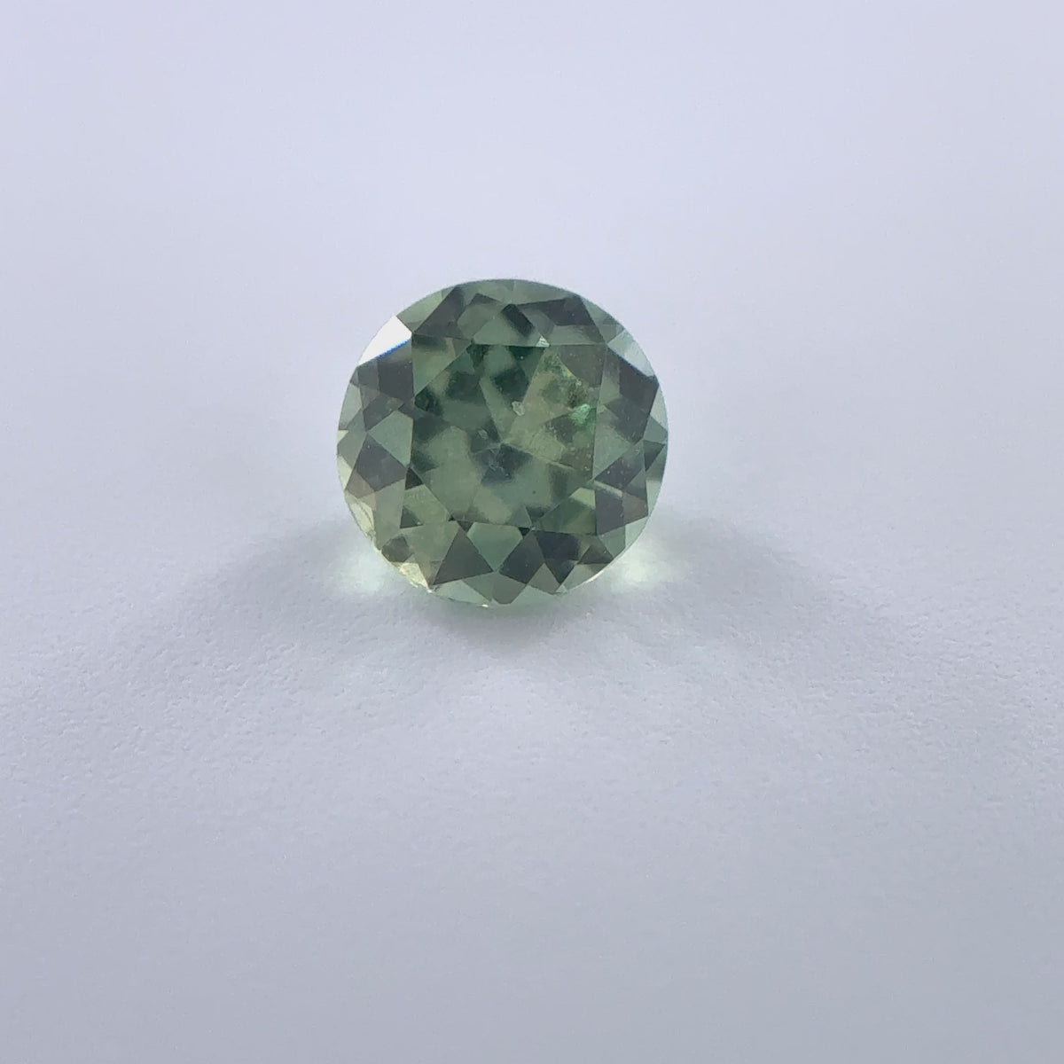 .43ct Green Round Cut Montana Sapphire 5mm x 4mm x 2.5mm