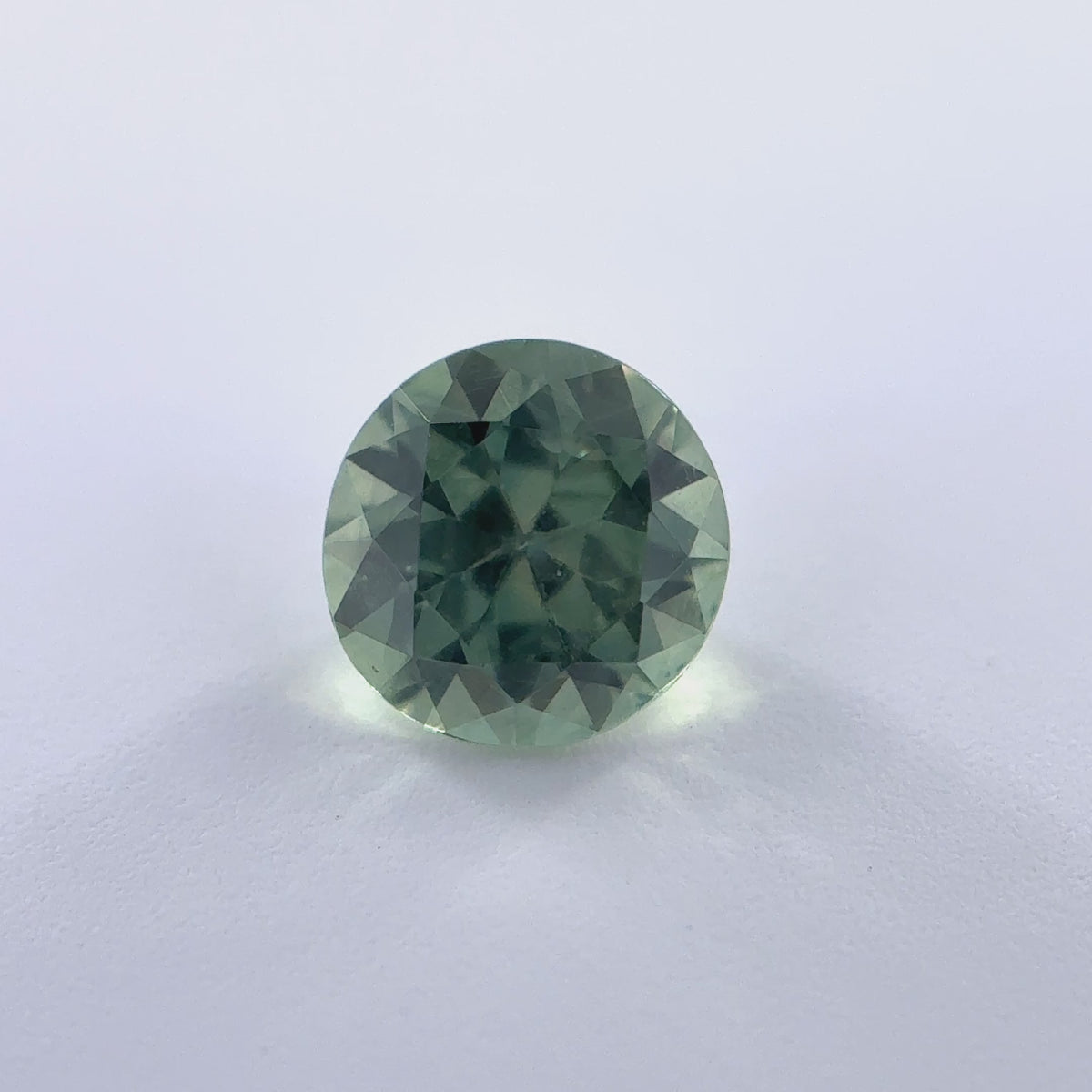 .56ct Green Round Cut Montana Sapphire 5mm x 3mm