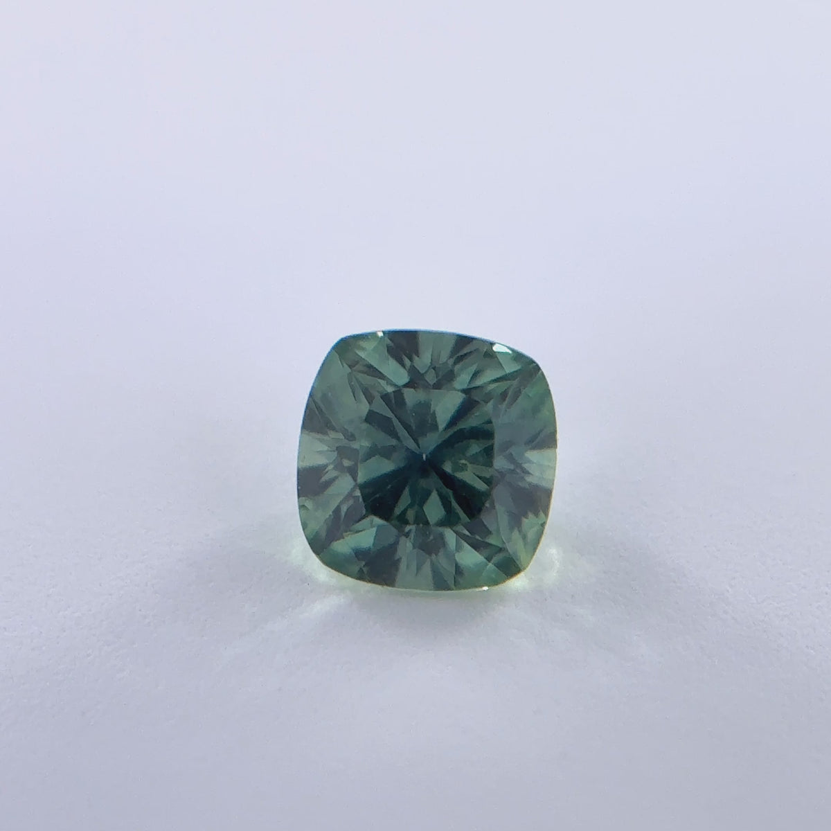 .33ct Green Cushion Cut Montana Sapphire 4.07mm x 4.01mm x 2.66mm