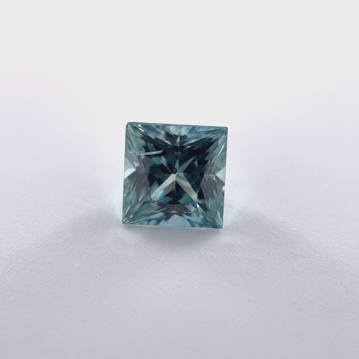 .34ct Teal Princess Cut Montana Sapphire 3.71mm x 3.65mm x 2.69mm