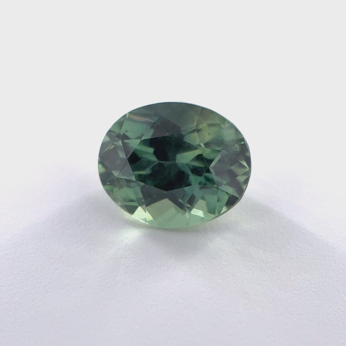 .74ct Green Oval Cut Montana Sapphire 5.5mm x 4.5mm x 3.5mm
