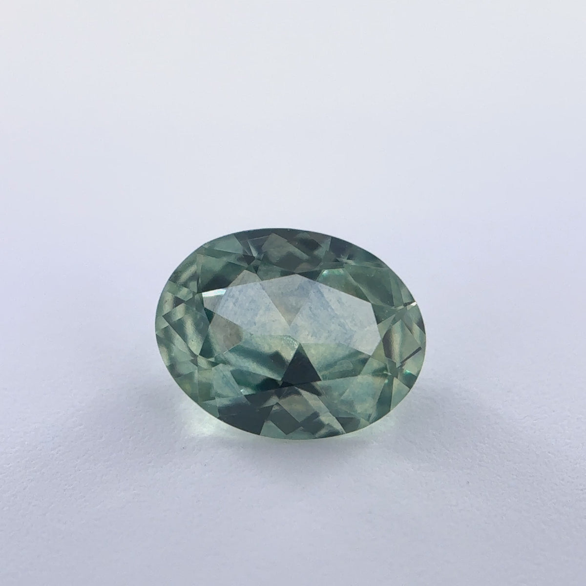 .56ct Green Oval Cut Montana Sapphire 6mm x 4mm x 2.5mm