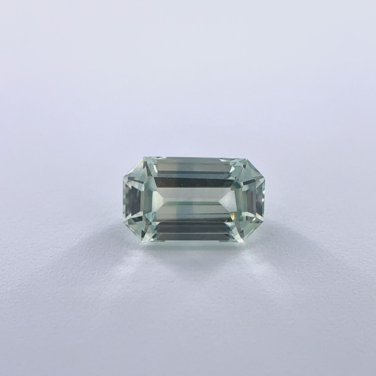 .36ct Green Emerald Cut Montana Sapphire 4.5mm x 2.5mm x 2mm
