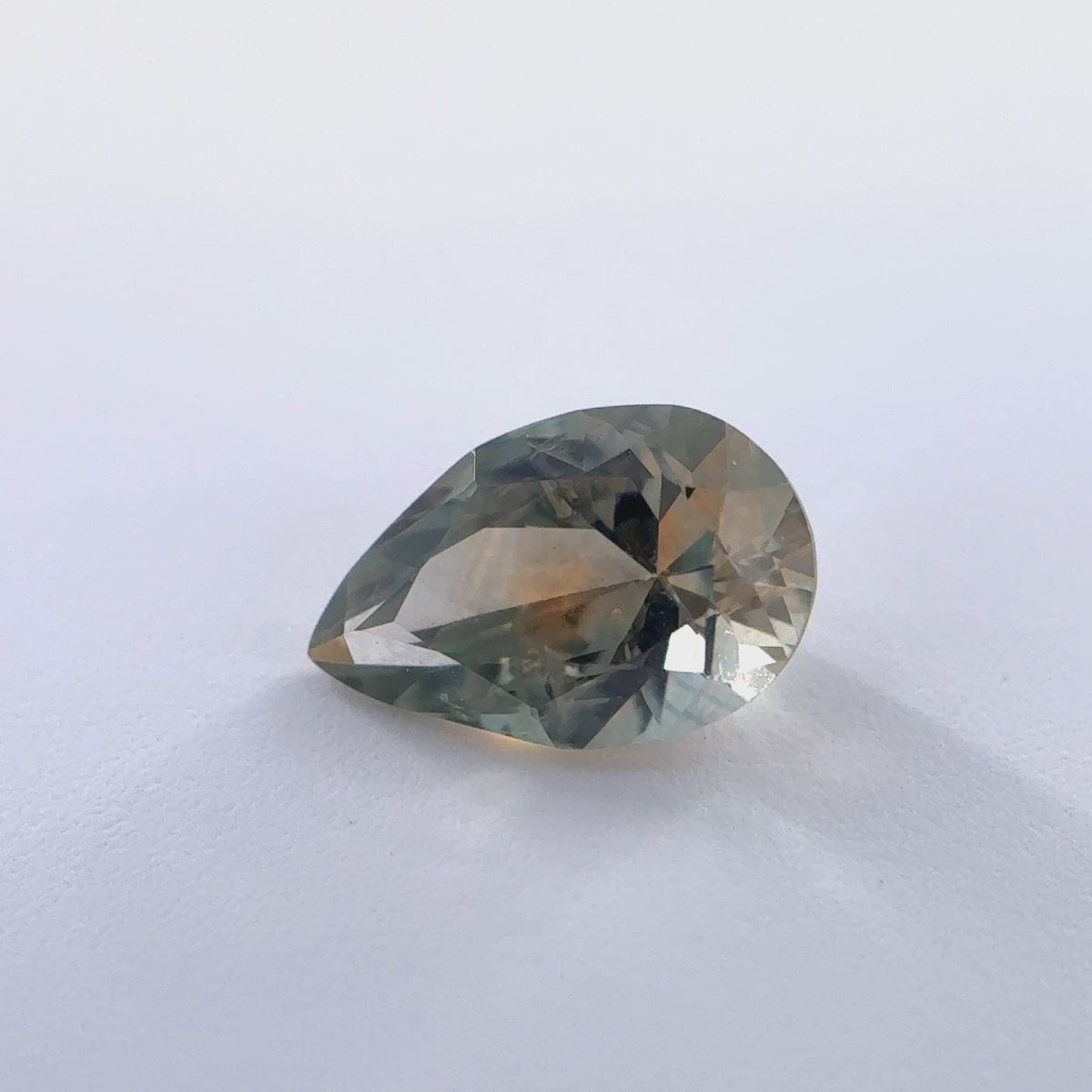 .53ct Parti-Color Pear Cut Montana Sapphire 6.24mm x 4.16mm x 2.95mm