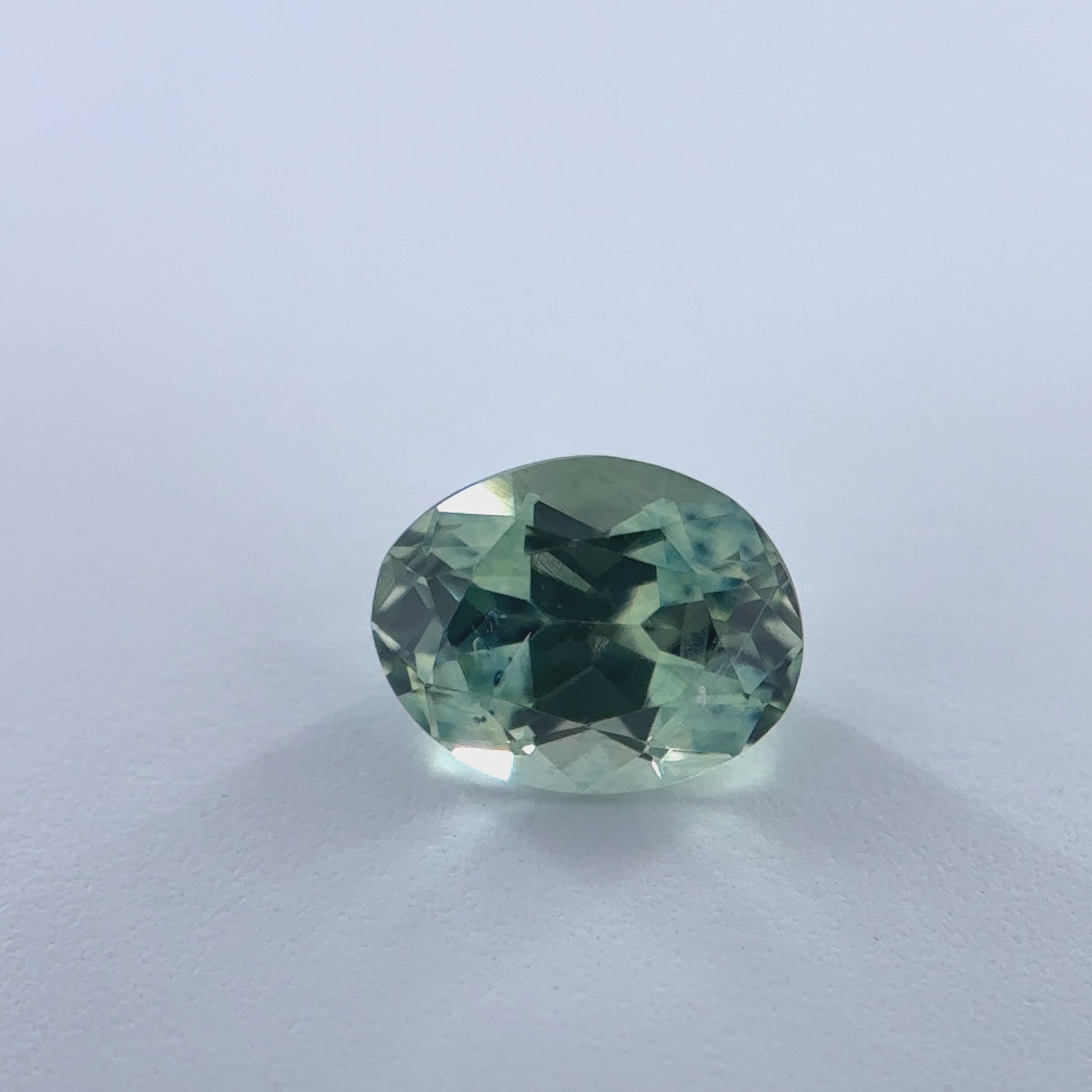 .49ct Green Oval Cut Montana Sapphire 5mm x 4mm x 3mm