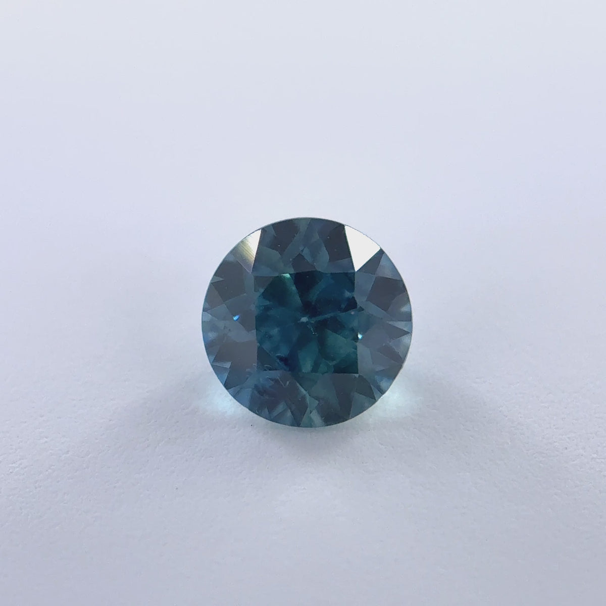 .38ct Teal Round Cut Montana Sapphire 4.27mm x 2.82mm