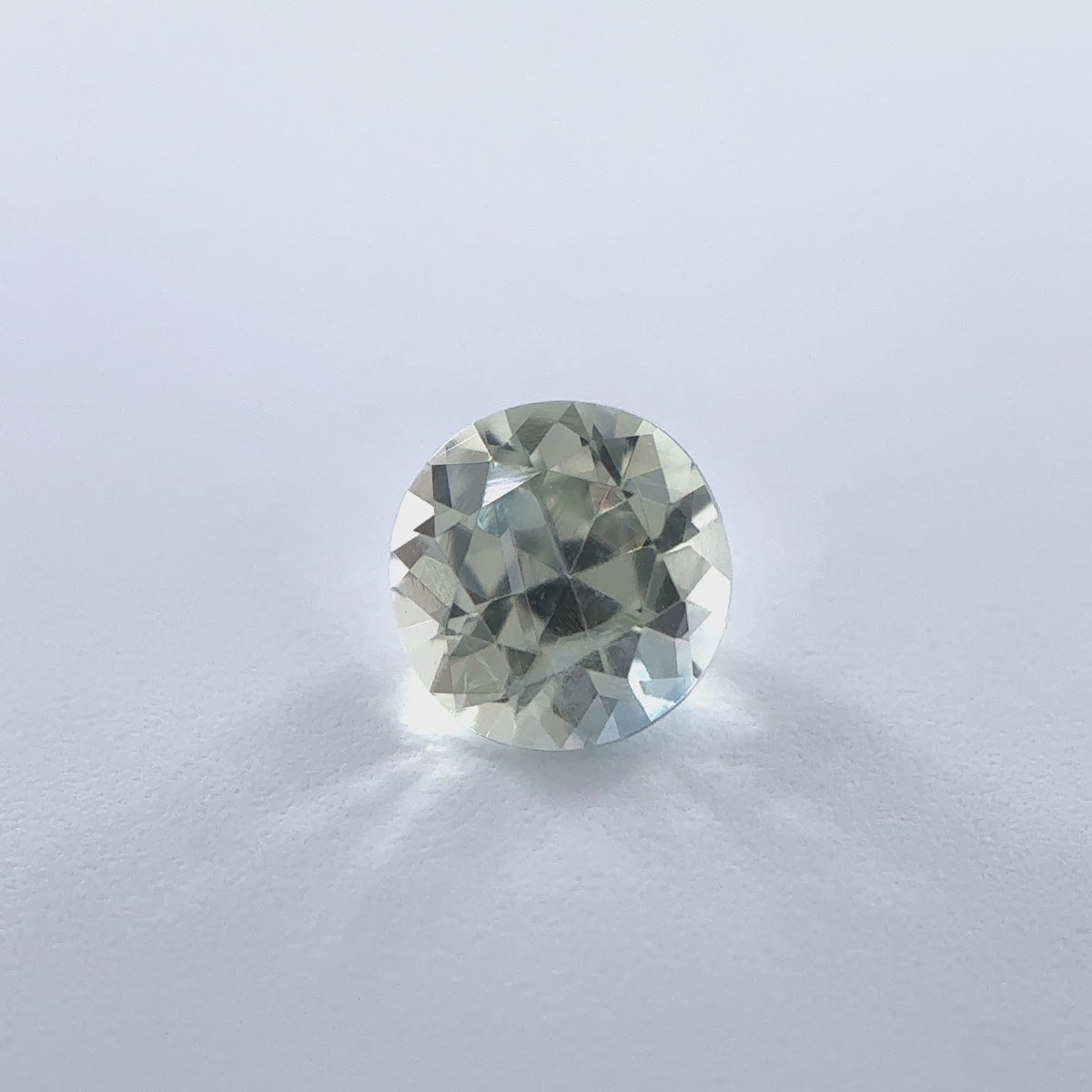 .37ct Green Round Cut Montana Sapphire 4mm x 3mm