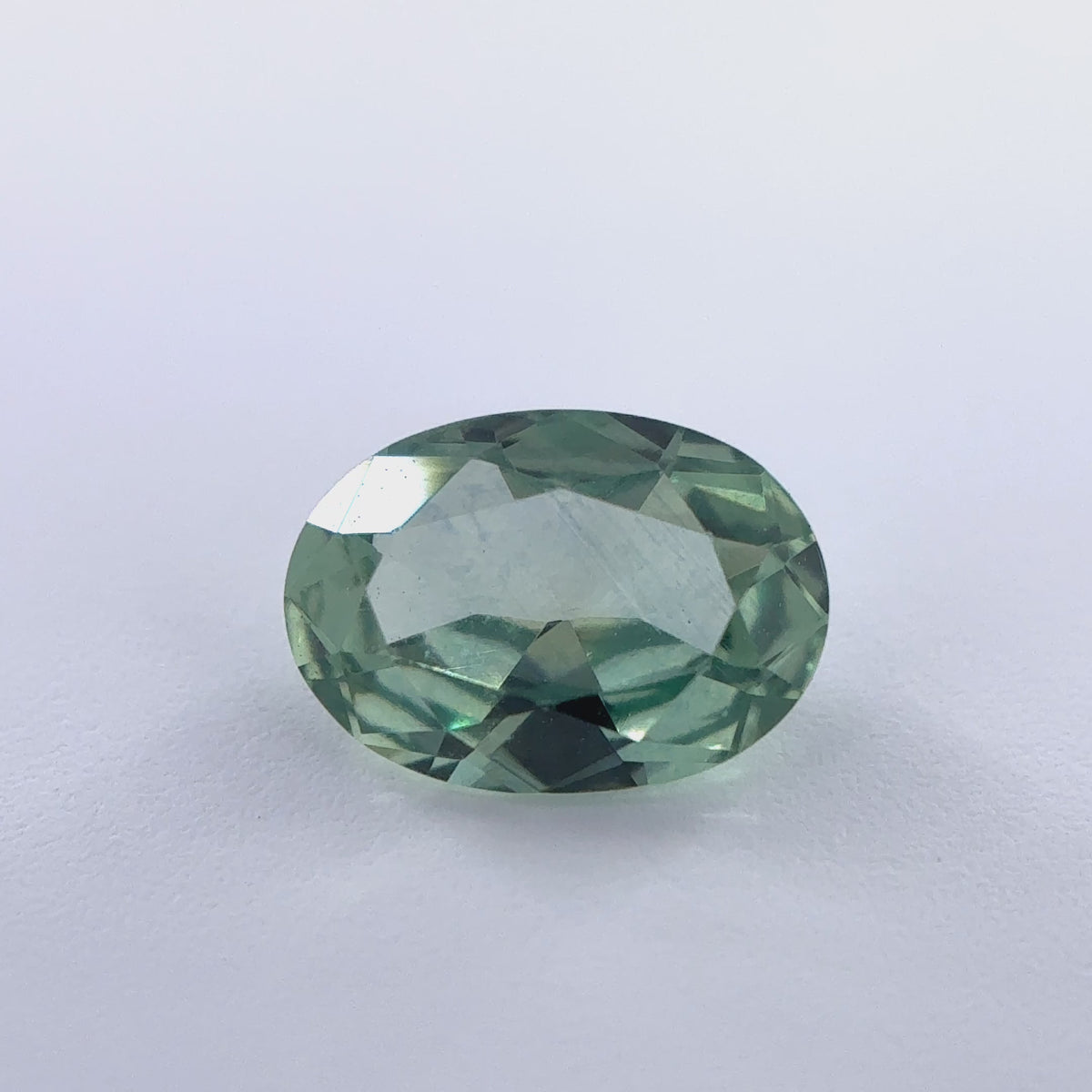 .62ct Green Oval Cut Montana Sapphire 6mm x 4mm x 2.5mm