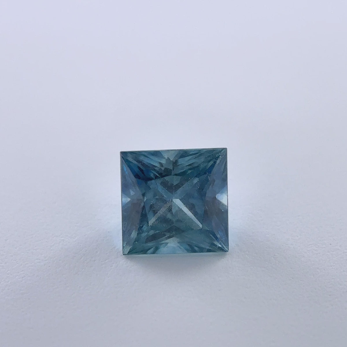 .35ct Teal Princess Cut Montana Sapphire 3.68mm x 3.61mm x 2.58mm