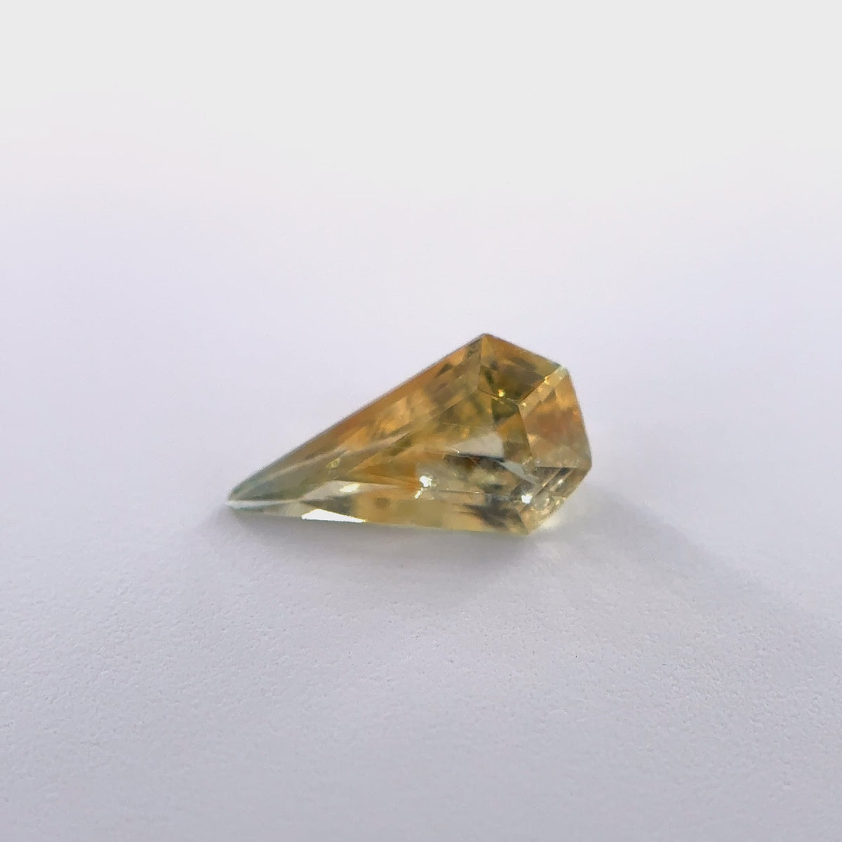 .37ct Parti-Color Elongated-Shield Cut Montana Sapphire 6.89mm x 3.85mm x 2.37mm
