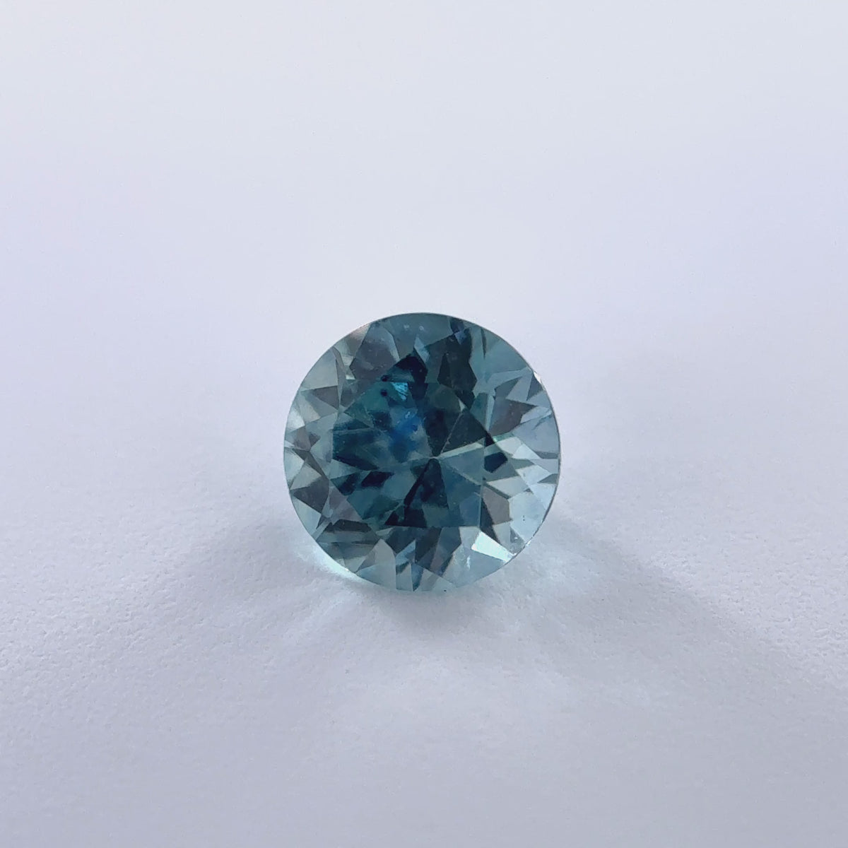 .37ct Teal Round Cut Montana Sapphire 4.29mm x 2.79mm